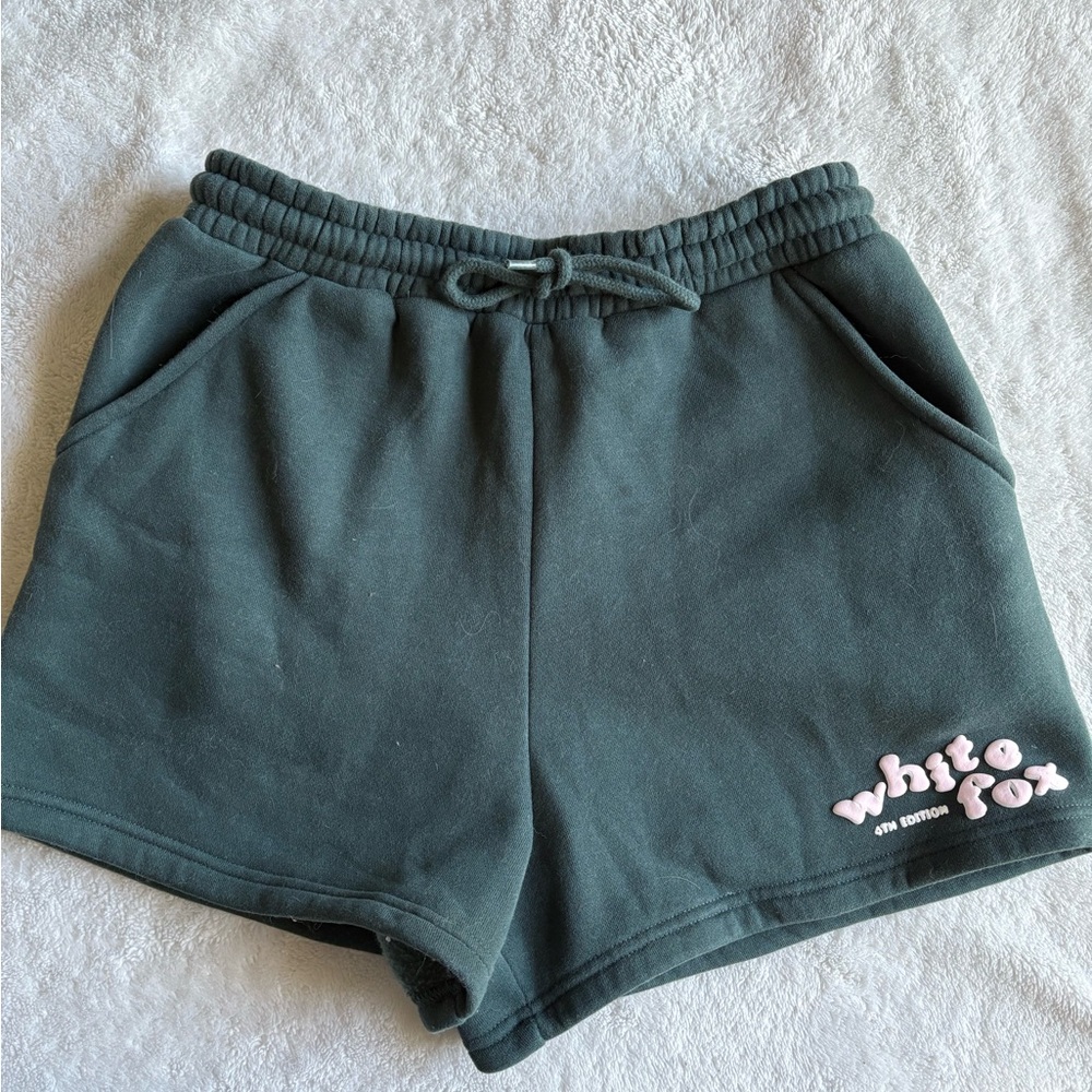 White fox lounge shorts